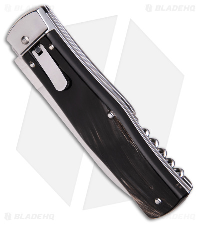 Mikov 241 Predator Multi-Tool Automatic Knife Dark Horn (4-in-1) (3.75" Polish)