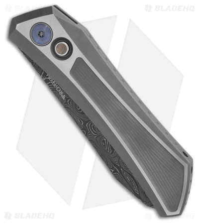 Pro-Tech Dmitry Sinkevich Oligarch Automatic Knife Gray Steel (3.25" Damascus)