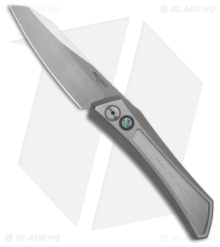 Pro-Tech Oligarch MagnaCut Automatic Knife Weave Texture Steel (3.25" Satin)