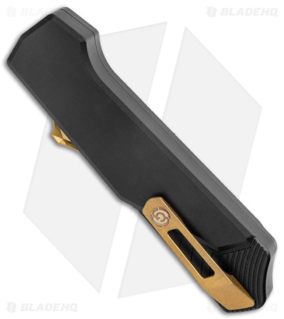 Southern Grind Arachnid OTF Knife Black Aluminum (3.25" Bronze PVD)