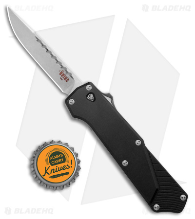Southern Grind Arachnid OTF Knife Black Aluminum (3.25" Satin)