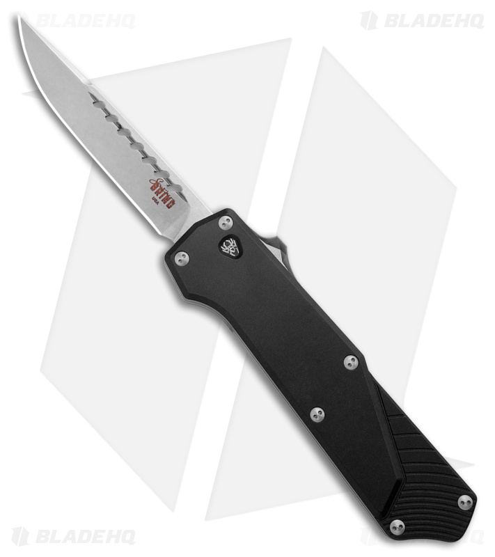 Southern Grind Arachnid OTF Knife Black Aluminum (3.25" Satin)