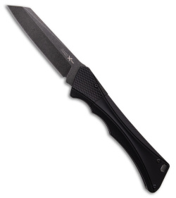 AKC Smarty Automatic Knife Black Aluminum (3.3" Black Stonewash)