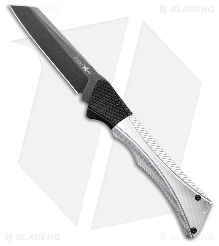 AKC Smarty Hidden Release Knife Silver + Black - Blade HQ