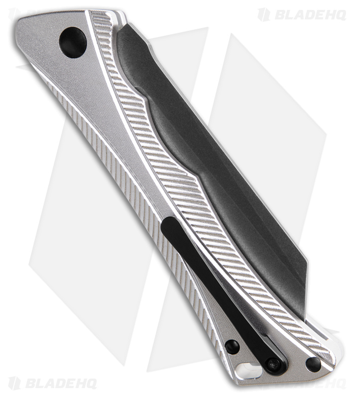 浅野様③ AKC Smarty Hidden Release Knife Silver + Black - Blade HQ