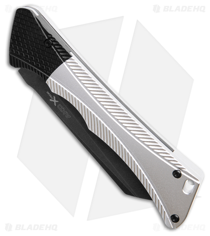 AKC Smarty Hidden Release Knife Silver + Black - Blade HQ
