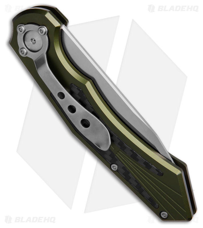 Diablo Automatic Knife Green Aluminum (3.4" Satin)