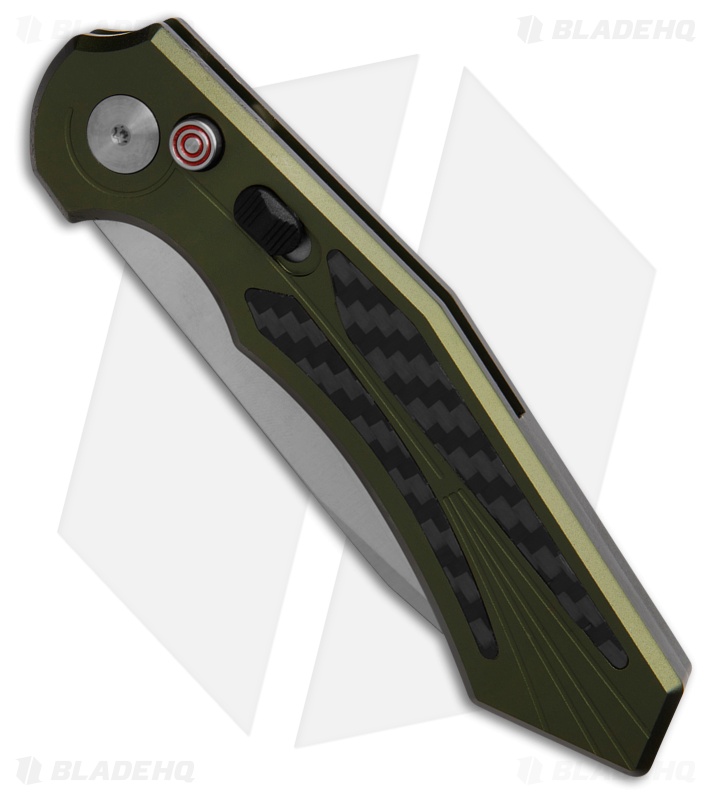 Diablo Automatic Knife Green Aluminum (3.4" Satin)