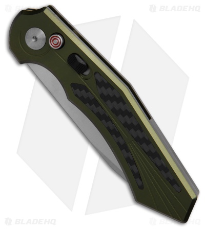 Diablo Automatic Knife Green Aluminum (3.4" Satin)