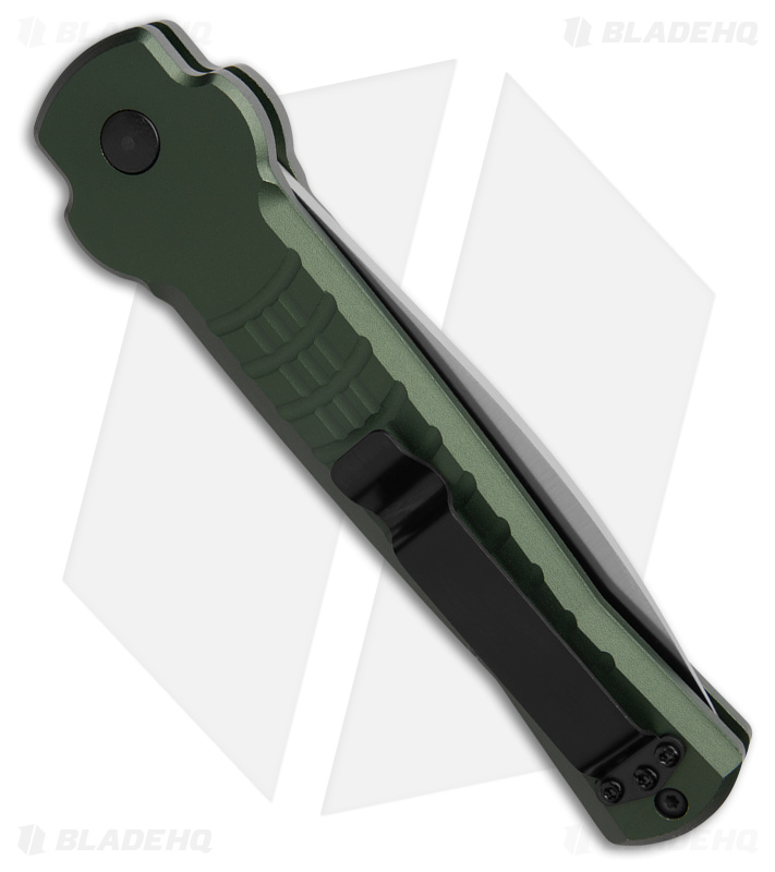 AKC X-treme Ace1  Side Opener Automatic Knife Green Aluminum (3.7" Satin)