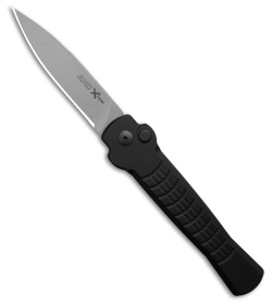 AKC X-treme Ace1 Side Opener Automatic Knife Black Aluminum (3.7" Satin)