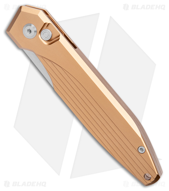 AKC X-treme Dandy Tan Aluminum Automatic Knife (3.1" Stonewash)