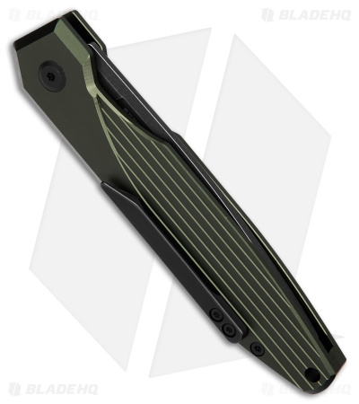 AKC X-treme Dandy Automatic Knife Green Aluminum (3.1" Black Stonewash)