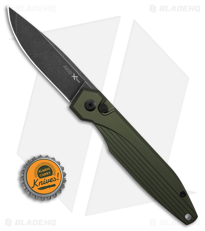 AKC X-treme Dandy Auto Knife Green + Black SW - Blade HQ