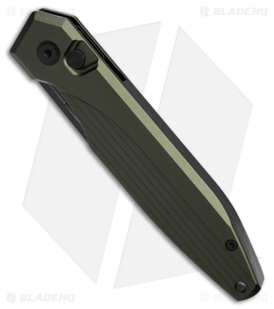 AKC X-treme Dandy Automatic Knife Green Aluminum (3.1" Black Stonewash)