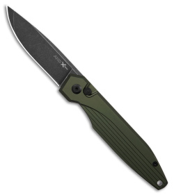 AKC X-treme Dandy Automatic Knife Green Aluminum (3.1" Black Stonewash)