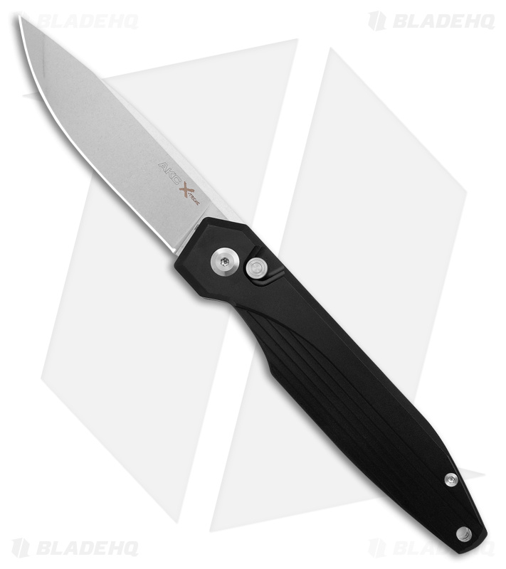 AKC X-treme Dandy Auto Knife Black + Stonewash - Blade HQ