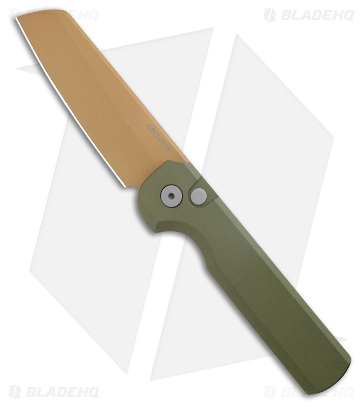 Arcform Slimfoot Automatic Knife Desert Warrior OD Green Aluminum (3.13" Copper)