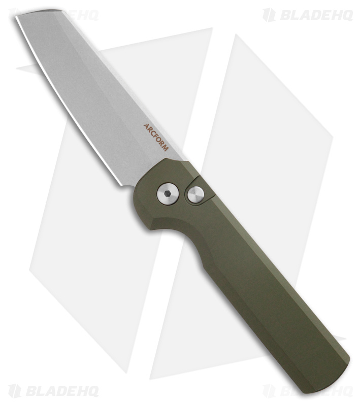 Arcform Slimfoot Automatic Knife Green Aluminum (3.1" Stonewash)