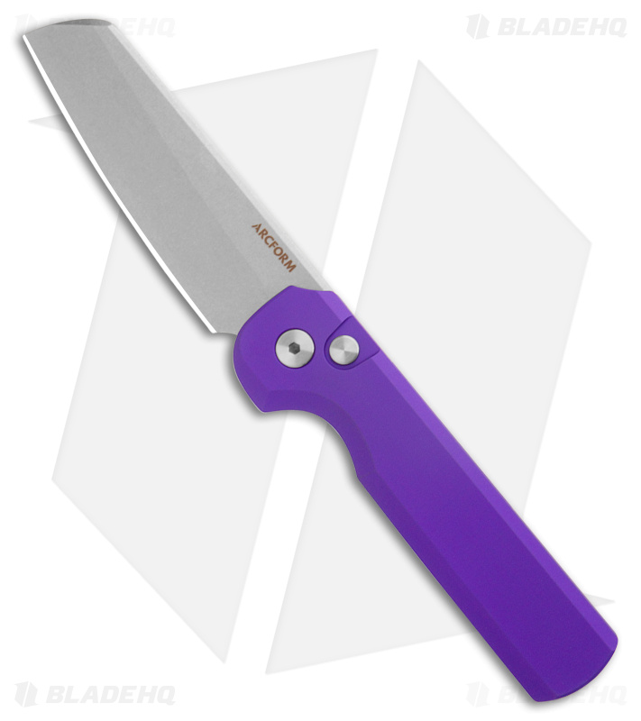 Arcform Slimfoot Automatic Knife Purple Aluminum (3.1" Stonewash)