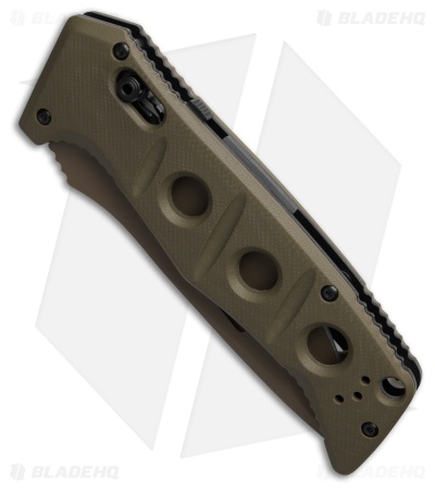 Benchmade Adamas Automatic Knife Olive Drab G-10 (3.8" Serr FE) 2750SFE-2