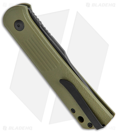 Boker Lundquist Alluvial Automatic Knife OD Green (3" Black SW)