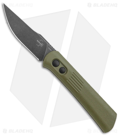 Boker Lundquist Alluvial Automatic Knife OD Green (3" Black SW)