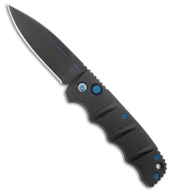Boker Boker Kalashnikov Drop Point Automatic Knife Blue Accents (3.25" Black D2) - $54.95 at Blade HQ