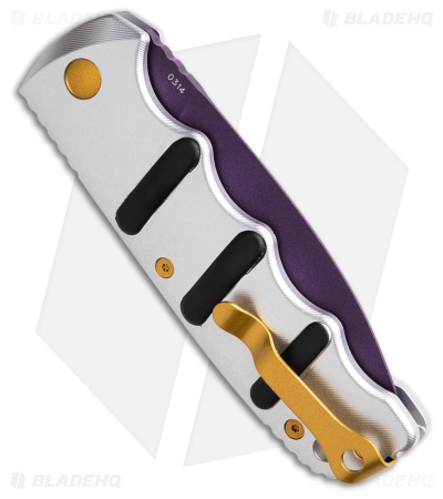 Boker Purple Sabre Kalashnikov Dagger Auto Knife Silver Al (3.25" Purple D2)