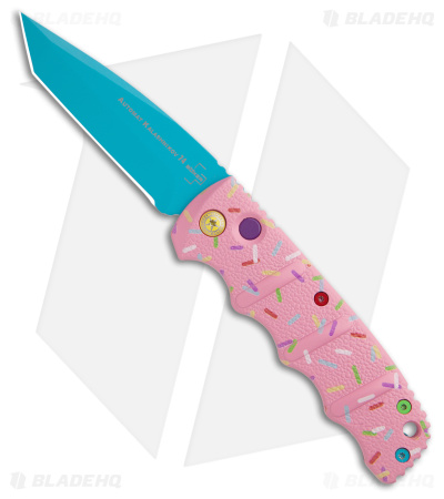 Boker Dessert Warrior Kalashnikov Tanto Automatic Knife (3.25" Blue) Donut