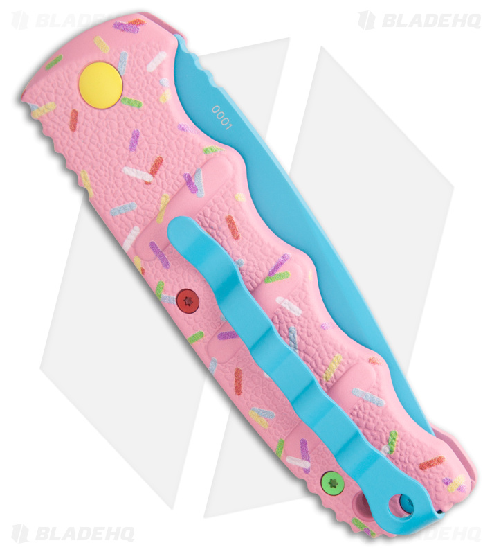 Boker Dessert Warrior Kalashnikov Tanto Automatic Knife (3.25" Blue) Donut