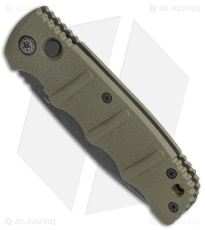 Boker Kalashnikov Drop Point Automatic Knife OD Green (3.25" Smokewash)