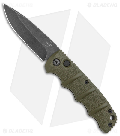 Boker Kalashnikov Drop Point Automatic Knife OD Green (3.25" Smokewash)