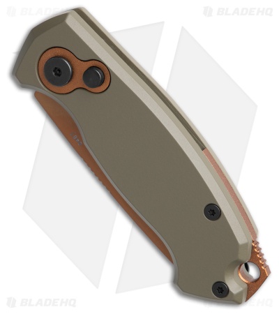 Boker Vox Kompakt CA Legal Automatic Knife OD Green Aluminum (1.9" Copper D2) 
