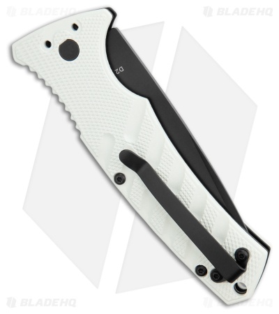 Boker Strike Drop Point Automatic Knife Imperial White (3.25" D2 Black)