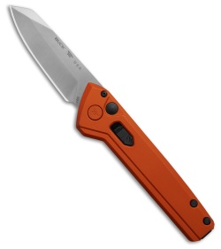 Buck Knives 838 Deploy Wharncliffe Automatic Knife Orange Aluminum (3.1" Satin)