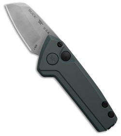 Buck Knives 839 Mini Deploy CA Legal Automatic Knife Blue Aluminum (1.75" Satin)