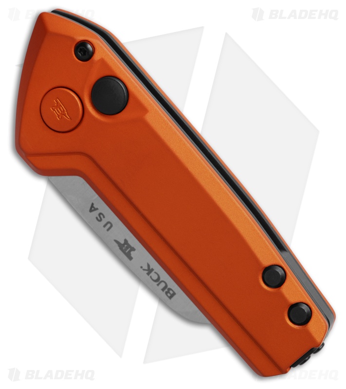 Buck Knives 839 Mini Deploy Wharncliffe Automatic Knife Orange Al (1.75" Satin)