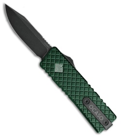 Ocaso Lucent Mini CA Legal Clip Point OTF Knife Green Aluminum (1.9" PVD) 18LMG