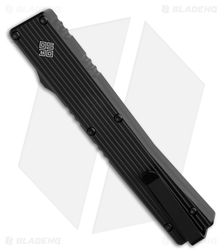 Ocaso Lucent Large D/A OTF Automatic Knife Black Pinstripe (3.5" Black) 18LPB
