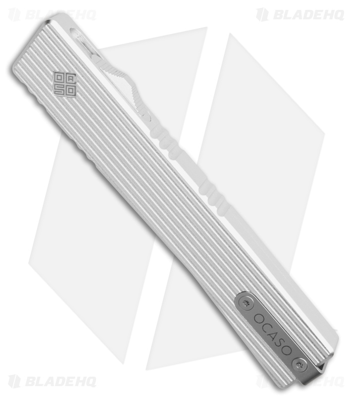 Ocaso Lucent Large D/A OTF Automatic Knife Satin Pinstripe (3.5" Satin) 18LPS