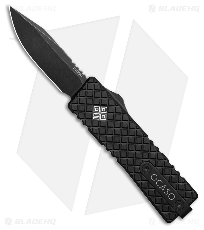 Ocaso Lucent Mini CA Legal OTF Automatic Knife Black Al (1.9" Black) 18LMB