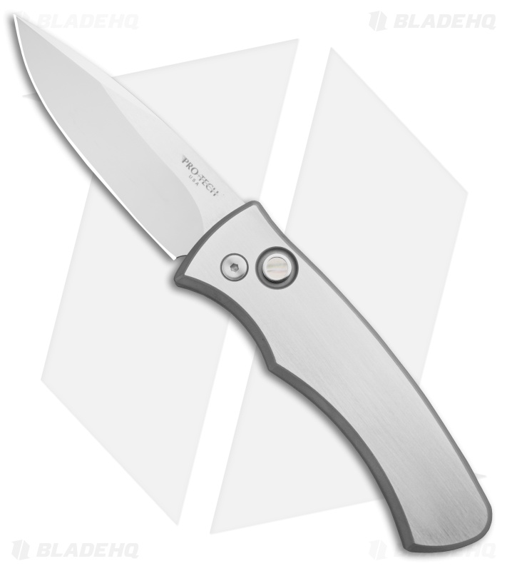 Pro-Tech Custom Duke Automatic Knife Satin Stainless Steel (2.7" Two-Tone)