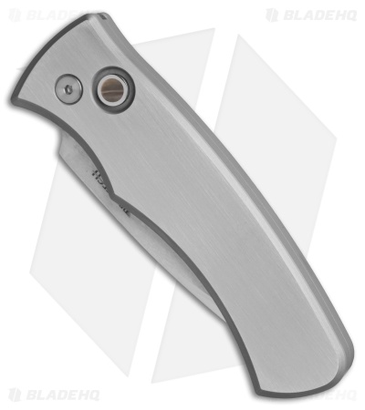 Pro-Tech Custom Duke Automatic Knife Satin Stainless Steel (2.7" Two-Tone)