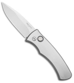 Pro-Tech Custom Duke Automatic Knife Satin Stainless Steel (2.7" Two-Tone)