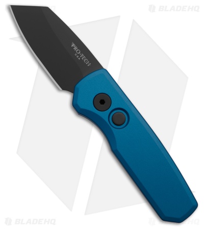 Pro-Tech Runt 5 Reverse Tanto Automatic Knife Blue Aluminum (1.9" DLC)