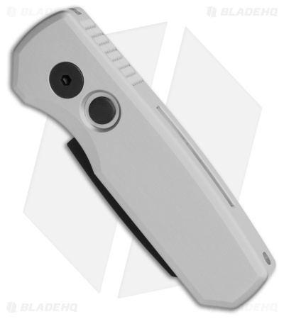 Pro-Tech Runt 5 Reverse Tanto Automatic Knife Silver Aluminum (1.9" DLC)