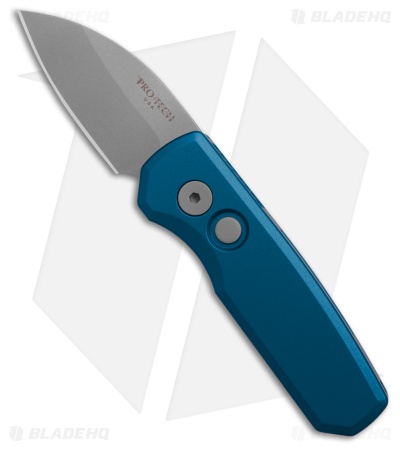 Pro-Tech Runt 5 Wharncliffe Automatic Knife Blue (1.9" Stonewash MagnaCut)