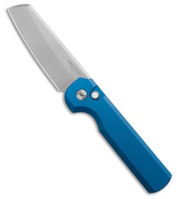 Pro-Tech Slimfoot Automatic Knife Blue Aluminum (3.1" Stonewash MagnaCut)
