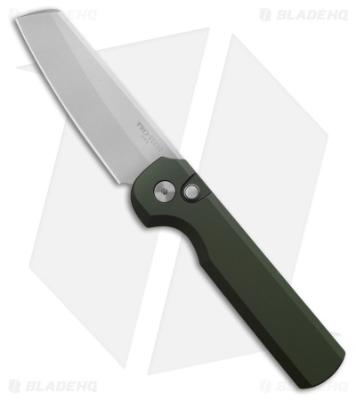 Pro-Tech Slimfoot Automatic Knife Green Aluminum (3.1" Stonewash MagnaCut) 